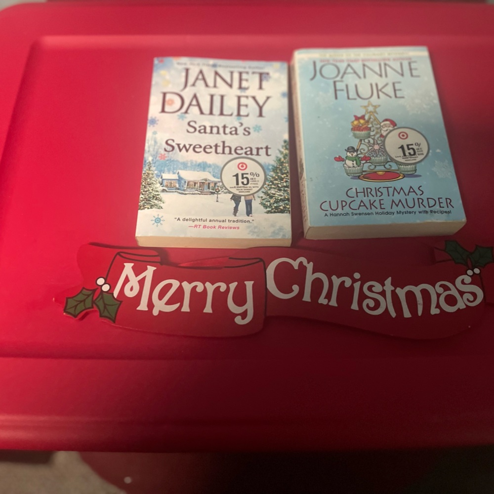 Christmas themed paperback novels lot of 2